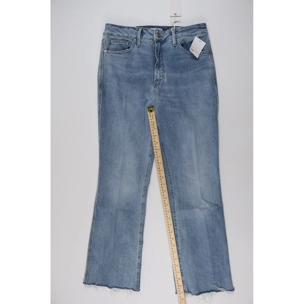 Good American Good Standard Kick Flare Jeans Blue Light Wash 10 NWT MSRP 145 - Picture 6 of 9